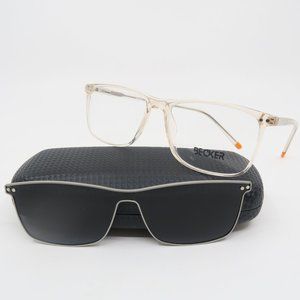 Clip On Becker 98009 C3 New Men's Designer Fashion Eyeglasses Italian Style.